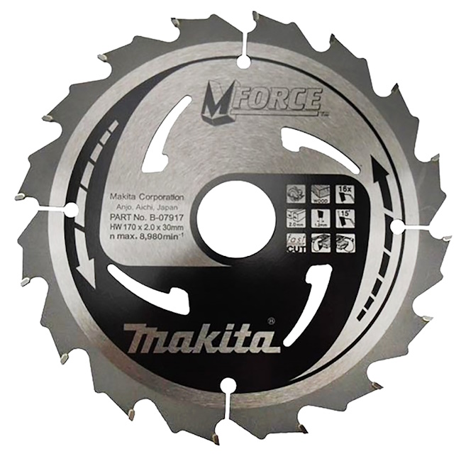 Makita list za testeru od tvrdog metala MForce 170mm B-07917