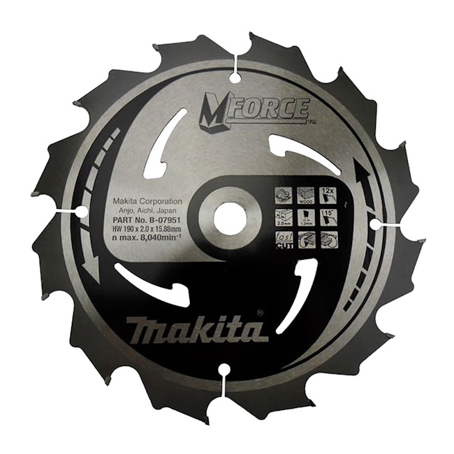 Makita list za testeru od tvrdog metala MForce 190mm B-07951 Makita list za testeru od tvrdog metala MForce 190mm B-07951