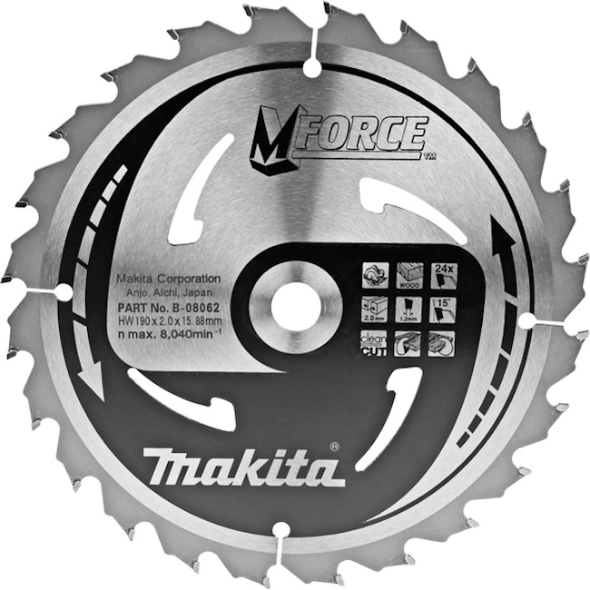 Makita list za testeru od tvrdog metala MForce 190mm B-08062