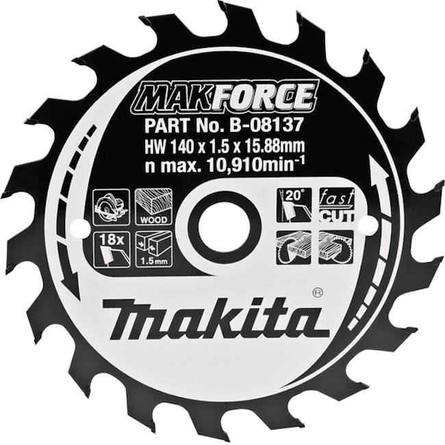Makita list za testeru od tvrdog metala MAKForce 140mm B-08137 Makita list za testeru od tvrdog metala MAKForce 140mm B-08137