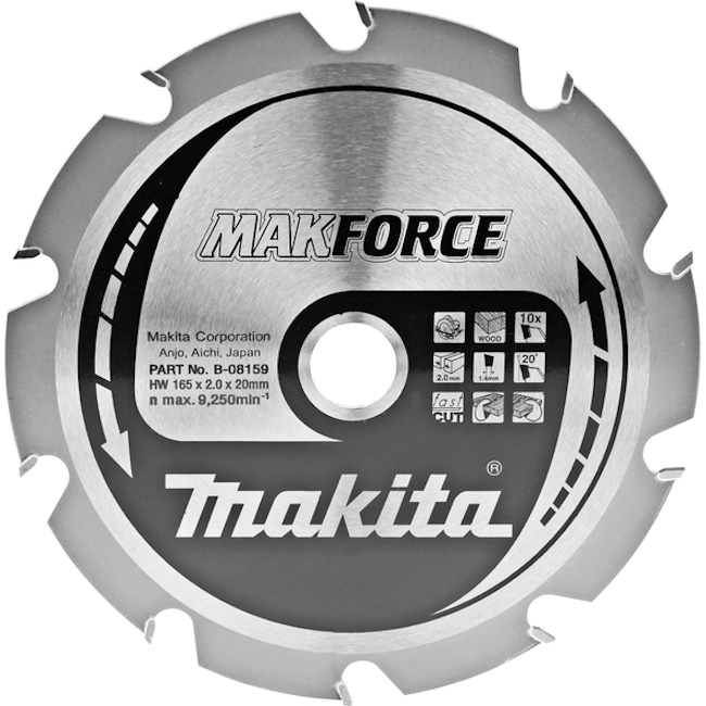 Makita list za testeru od tvrdog metala MAKForce 165mm B-08159 Makita list za testeru od tvrdog metala MAKForce 165mm B-08159