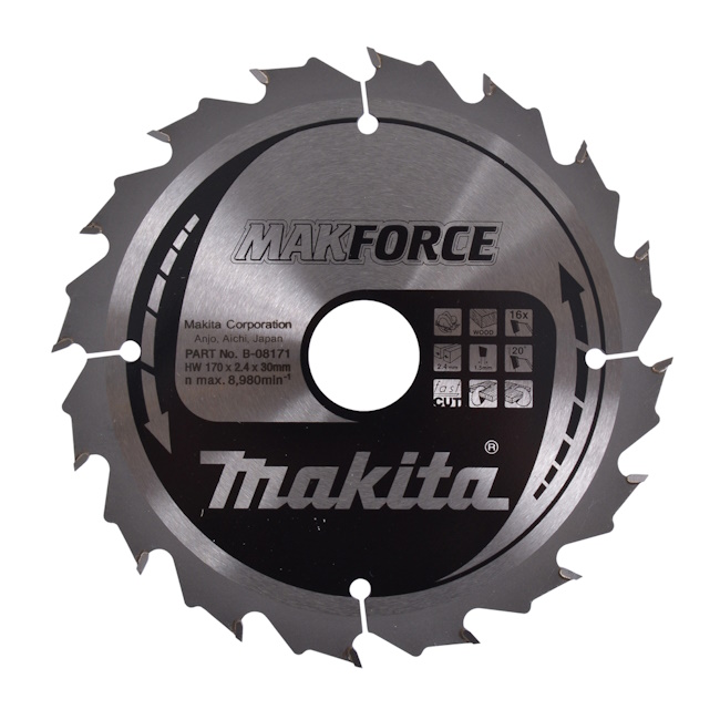 Makita list za testeru od tvrdog metala MForce 170mm B-08171 Makita list za testeru od tvrdog metala MForce 170mm B-08171