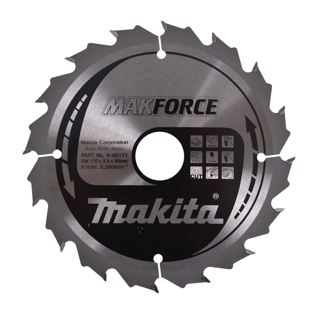 Makita list za testeru od tvrdog metala MForce 170mm B-08171