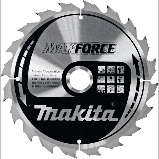 Makita list za testeru od tvrdog metala MAKForce 235mm B-08399 Makita list za testeru od tvrdog metala MAKForce 235mm B-08399