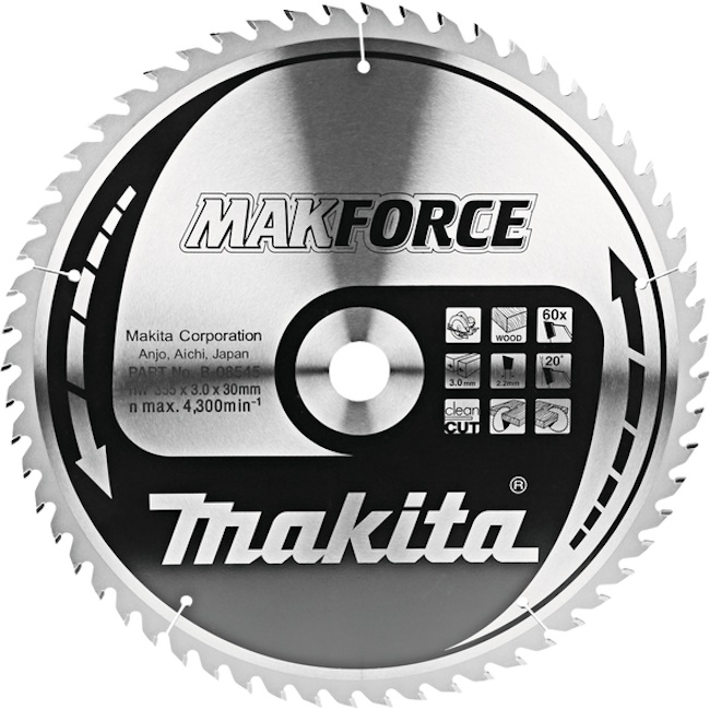 Makita list za testeru od tvrdog metala MAKForce 355mm B-08545 Makita list za testeru od tvrdog metala MAKForce 355mm B-08545