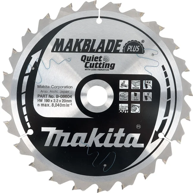 Makita list za testeru od tvrdog metala MAKBlade Plus 190mm B-08604 Makita list za testeru od tvrdog metala MAKBlade Plus 190mm B-08604