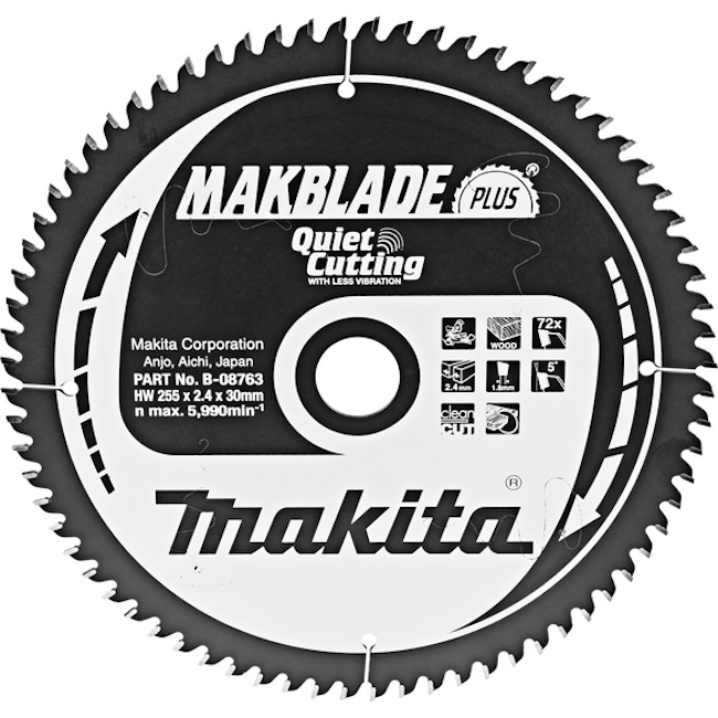 Makita list za testeru od tvrdog metala MAKBlade Plus 255mm B-08763 Makita list za testeru od tvrdog metala MAKBlade Plus 255mm B-08763