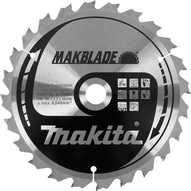 Makita list za testeru od tvrdog metala MAKBlade Plus 190mm B-08894 Makita list za testeru od tvrdog metala MAKBlade Plus 190mm B-08894