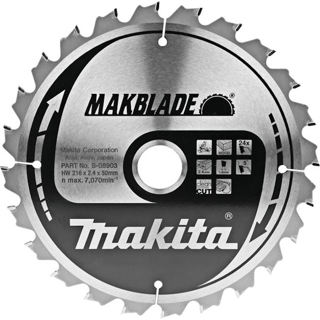 Makita list za testeru od tvrdog metala MAKBlade Plus 250mm B-09101 Makita list za testeru od tvrdog metala MAKBlade Plus 250mm B-09101
