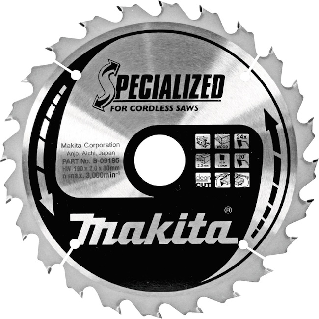 Makita list za testeru od tvrdog metala 190mm B-09195 Makita list za testeru od tvrdog metala 190mm B-09195