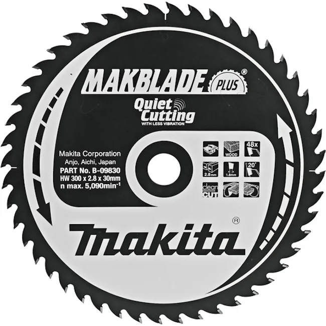 Makita list za testeru od tvrdog metala MAKBlade Plus 300mm B-09830 Makita list za testeru od tvrdog metala MAKBlade Plus 300mm B-09830