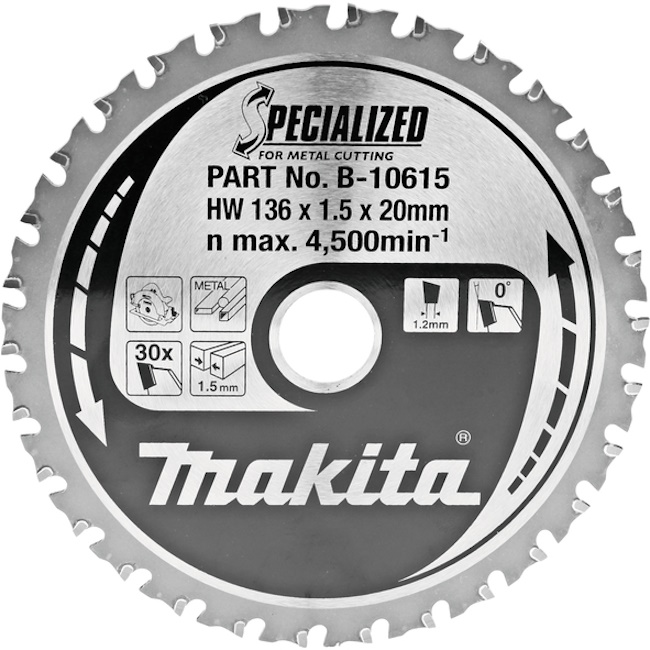 Makita list za testeru od tvrdog metala 136mm B-10615