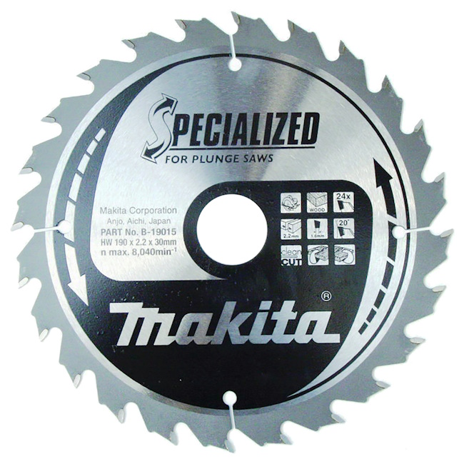 Makita list za testeru od tvrdog metala 190mm B-19015 Makita list za testeru od tvrdog metala 190mm B-19015