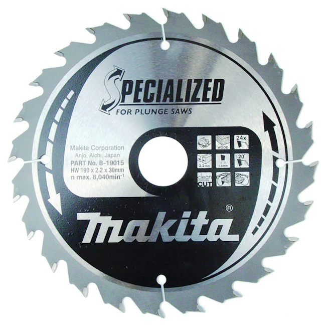 Makita list za testeru od tvrdog metala 190mm B-19015