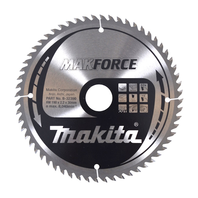 Makita TCT list za testeru MAKForce 190mm B-32390 Makita TCT list za testeru MAKForce 190mm B-32390