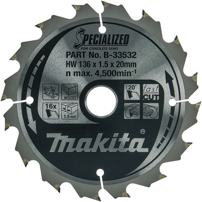 Makita TCT Specialized list za testeru 136mm B-33532