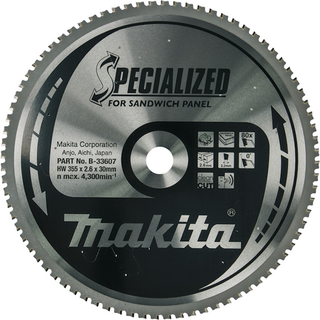 Makita TCT Specialized list za testeru za sendvič ploče 355mm B-33607