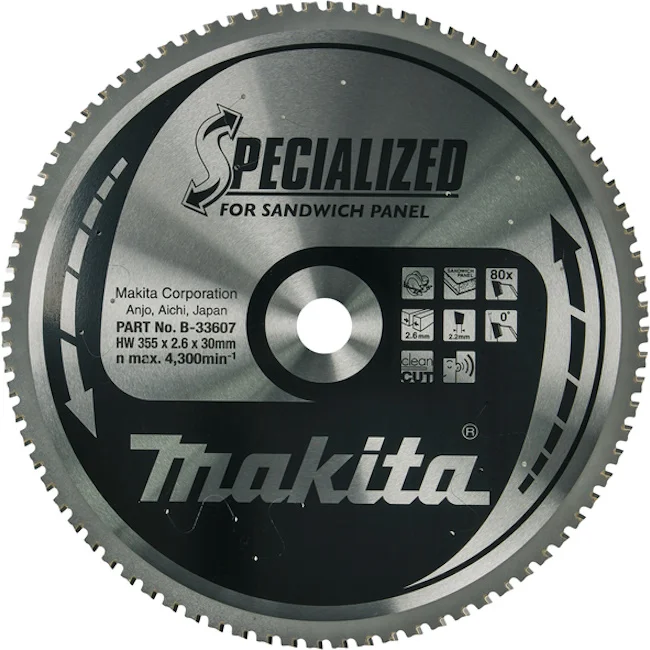 Makita TCT Specialized list za testeru za sendvič ploče 355mm B-33607 Makita TCT Specialized list za testeru za sendvič ploče 355mm B-33607