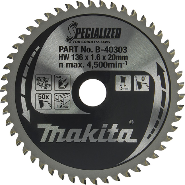 Makita TCT Specialized list za testeru 136mm B-40303