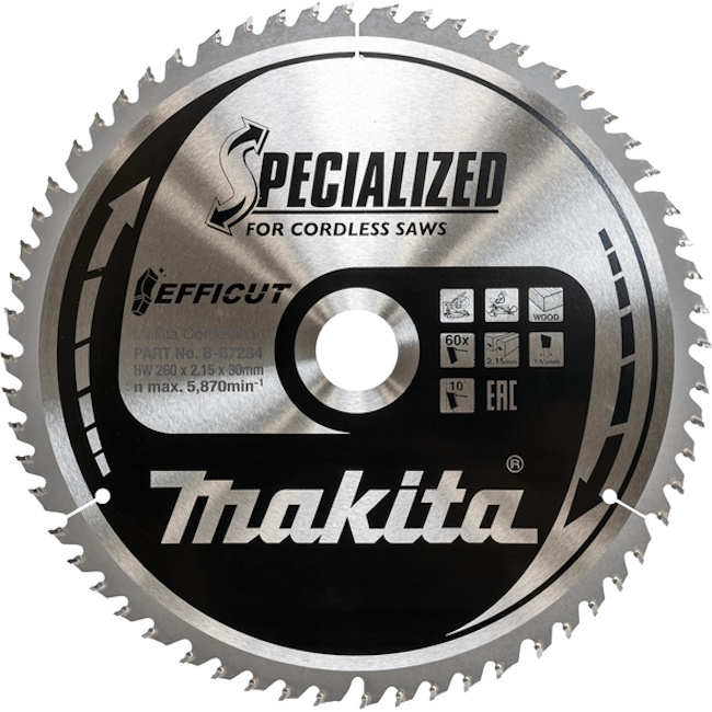 Makita list za testeru od tvrdog metala EFFICUT 260mm B-67284