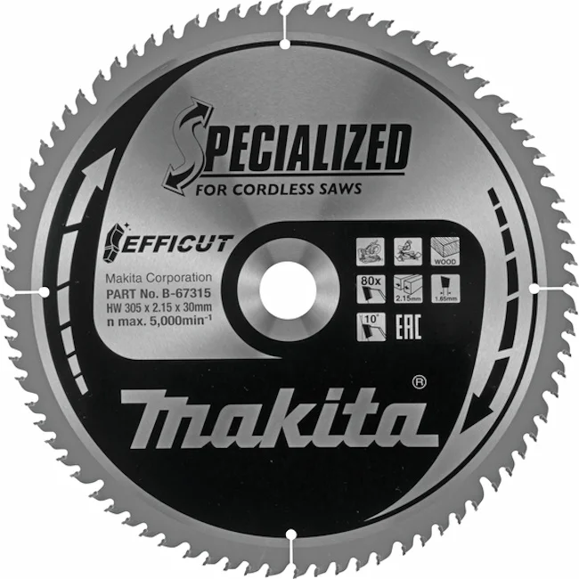 Makita list za testeru od tvrdog metala EFFICUT 305mm B-67315 Makita list za testeru od tvrdog metala EFFICUT 305mm B-67315