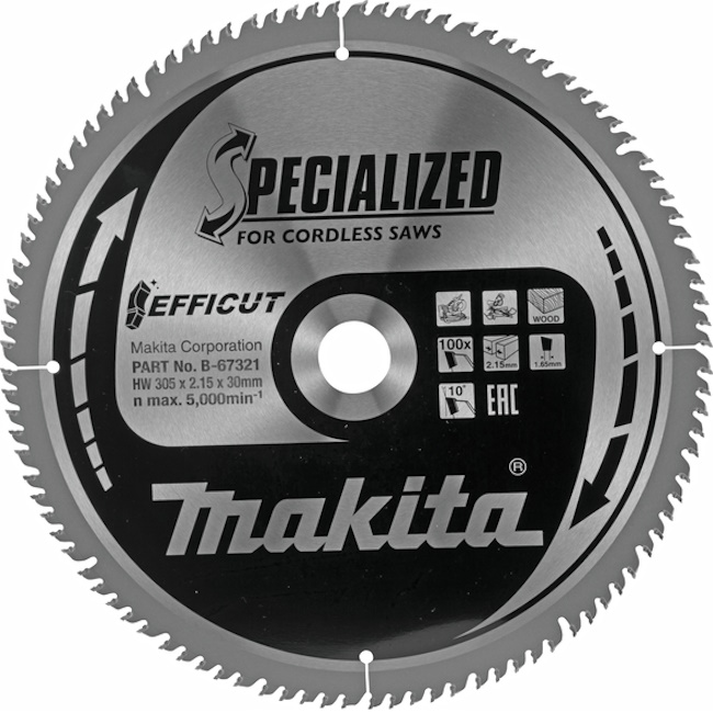 Makita list za testeru od tvrdog metala EFFICUT 305mm B-67321 Makita list za testeru od tvrdog metala EFFICUT 305mm B-67321