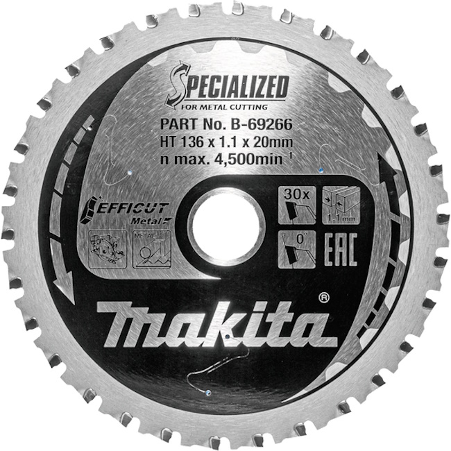 Makita TCT list testere EFFICUT Metal 136mm B-69266 Makita TCT list testere EFFICUT Metal 136mm B-69266