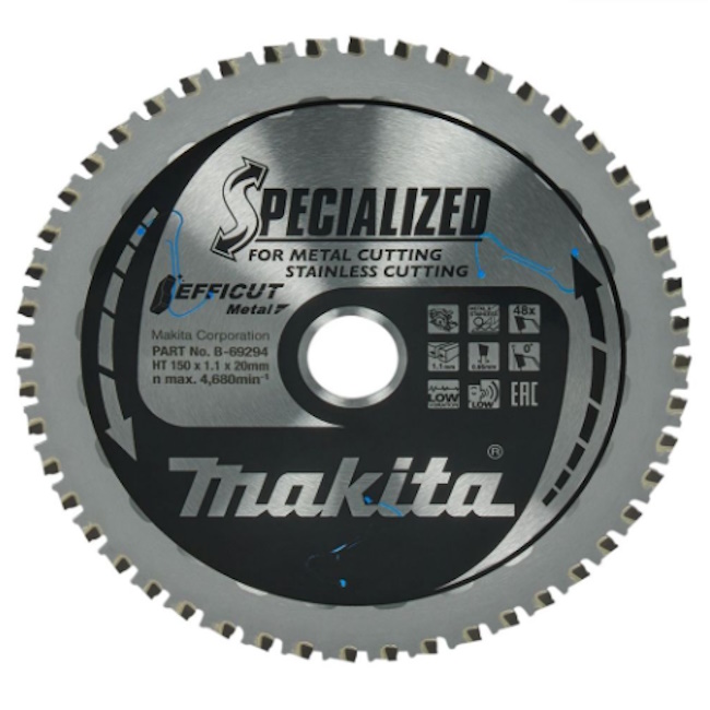 Makita TCT list testere EFFICUT Metal 150mm B-69294 Makita TCT list testere EFFICUT Metal 150mm B-69294