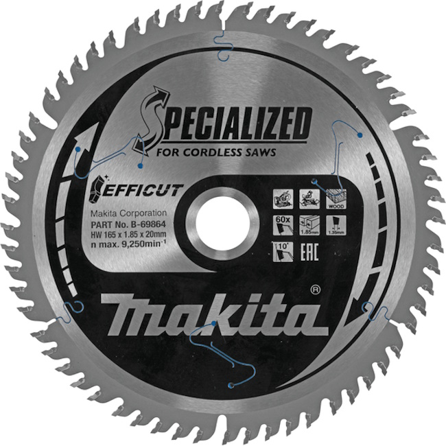 Makita list za testeru od tvrdog metala EFFICUT 165mm B-69864