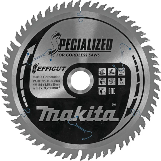 Makita list za testeru od tvrdog metala EFFICUT 165mm B-69864 Makita list za testeru od tvrdog metala EFFICUT 165mm B-69864