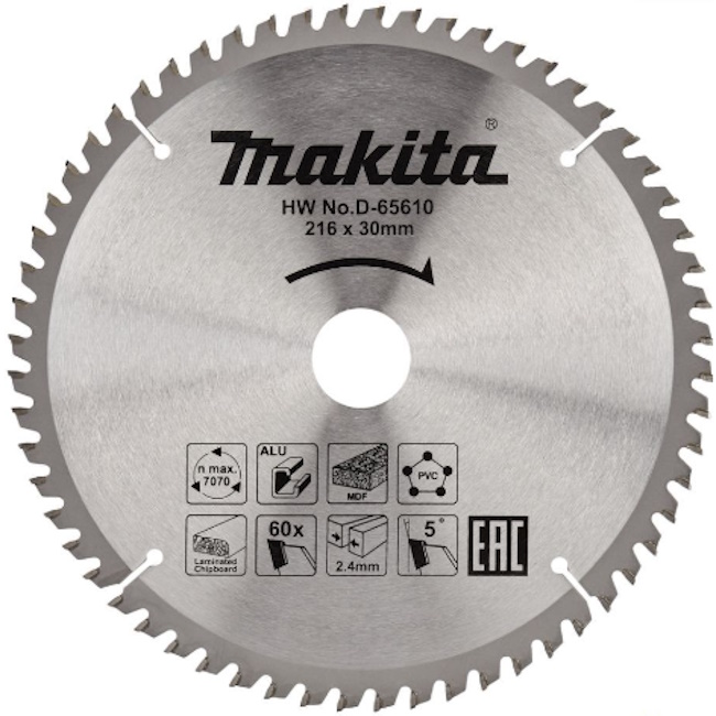 Makita TCT list testere 216mm D-65610