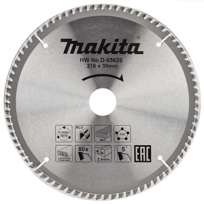 Makita TCT list testere 216mm D-65626