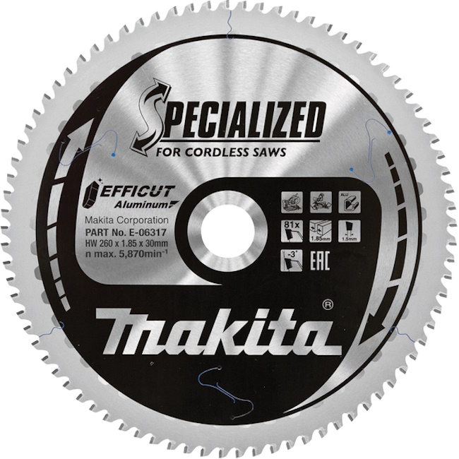 Makita list za testeru od tvrdog metala 260mm E-06317