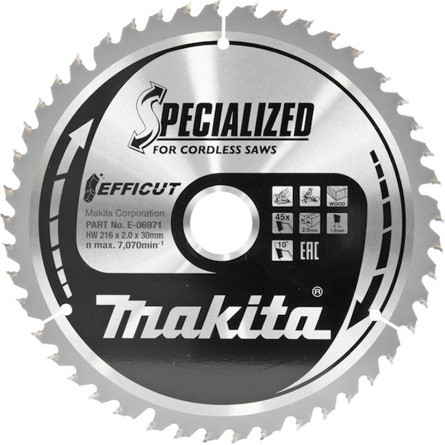 Makita list za testeru od tvrdog metala EFFICUT 216mm E-06971 Makita list za testeru od tvrdog metala EFFICUT 216mm E-06971
