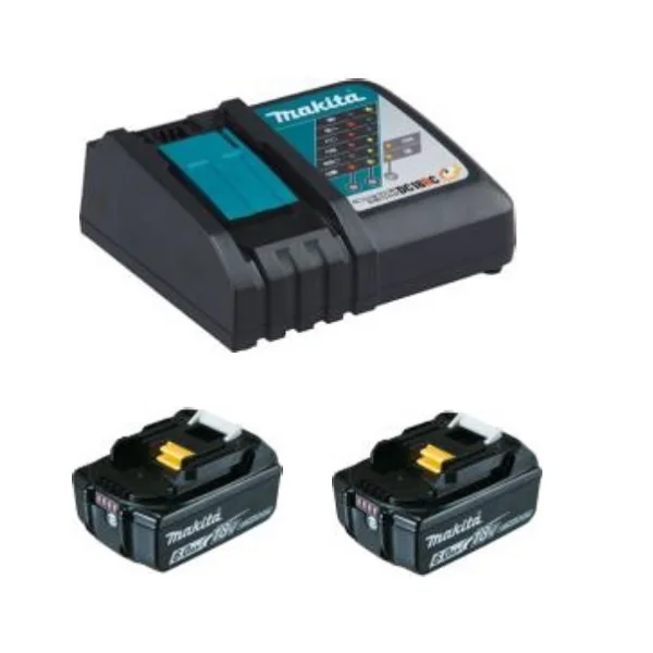 Makita set 6 (2 x baterija 18V/6Ah BL1860B + brzi punjač DC18RC) Makita set 6 (2 x baterija 18V/6Ah BL1860B + brzi punjač DC18RC)