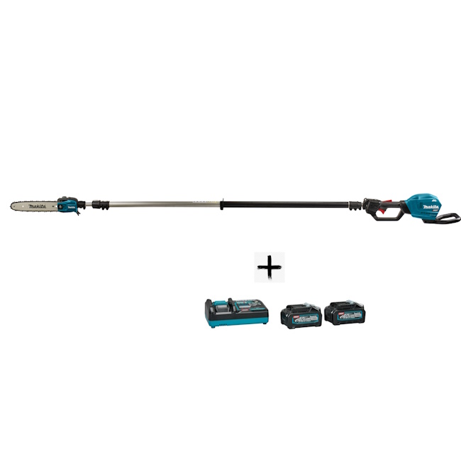 Makita akumulatorska teleskopska lančana testera 300mm XGT 40V UA004GZ + starter set XGT (2 x 4Ah BL4040 + brzi punjač DC40RA) 191L77-9