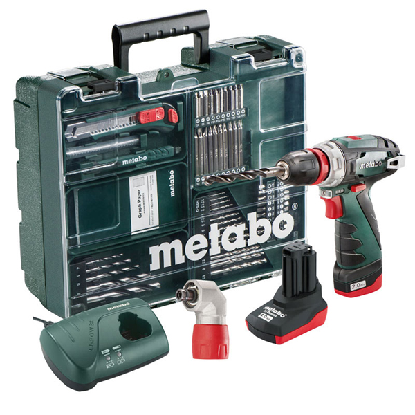 Metabo akumulatorska bušilica odvijač PowerMaxx BS Pro Set Mobile Workshop 600157880 Metabo akumulatorska bušilica odvijač PowerMaxx BS Pro Set Mobile Workshop 600157880