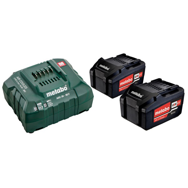 Metabo baterijski komplet sa punjačem Basic set 2 x 5,2Ah 685051000