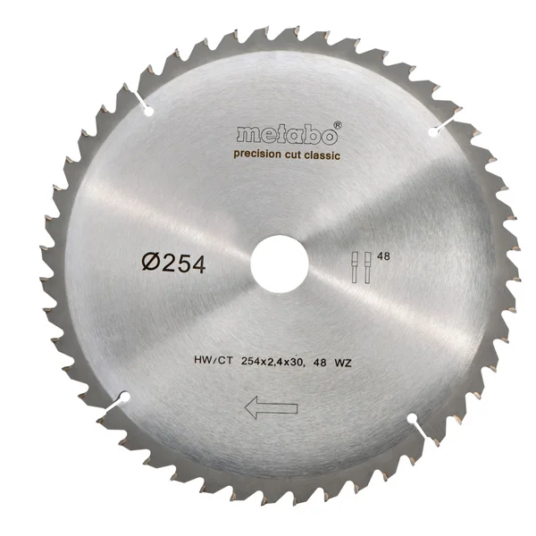 Metabo list kružne testere HW/CT 254 x 30 / 48 zuba 628061000 Metabo list kružne testere HW/CT 254 x 30 / 48 zuba 628061000
