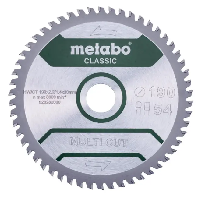 Metabo list za ručne cirkulare “MULTI CUT - CLASSIC” 190x30mm 628282000