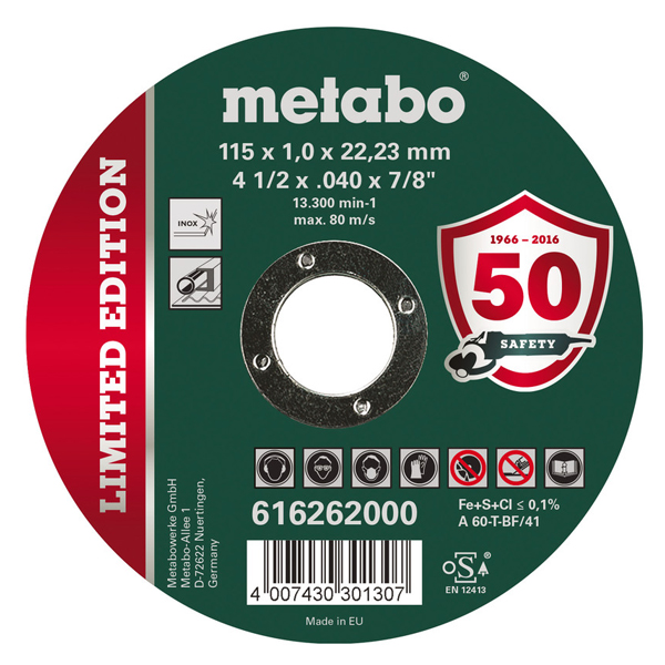 Metabo rezna ploča 115 x 1,0 x 22,23 metal / inox 616262000 x 10 kom
