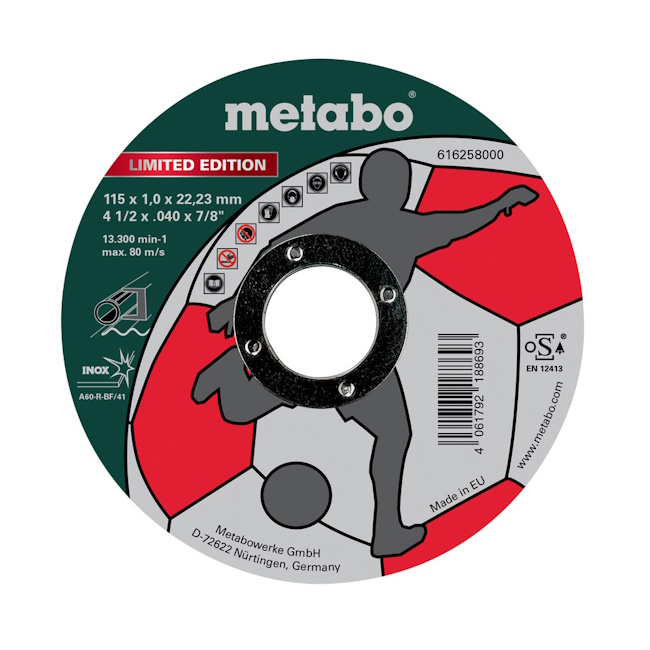 Metabo rezna ploča SOCCER Limited Edition ø115x1.0x22.23mm 616258000