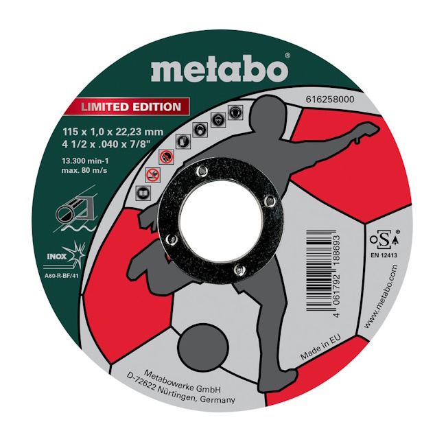 Metabo rezna ploča SOCCER Limited Edition ø125x1.0x22.23mm 616259000