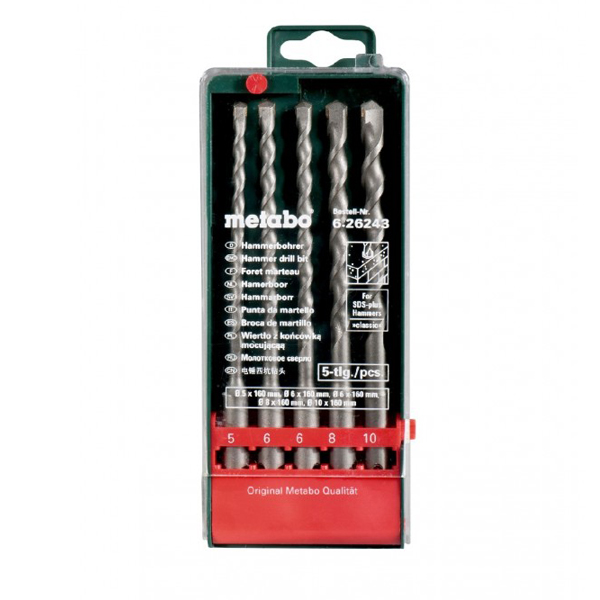 Metabo set 5 komada SDS Plus Classic burgija za beton kamen 626243000 Metabo set 5 komada SDS Plus Classic burgija za beton kamen 626243000