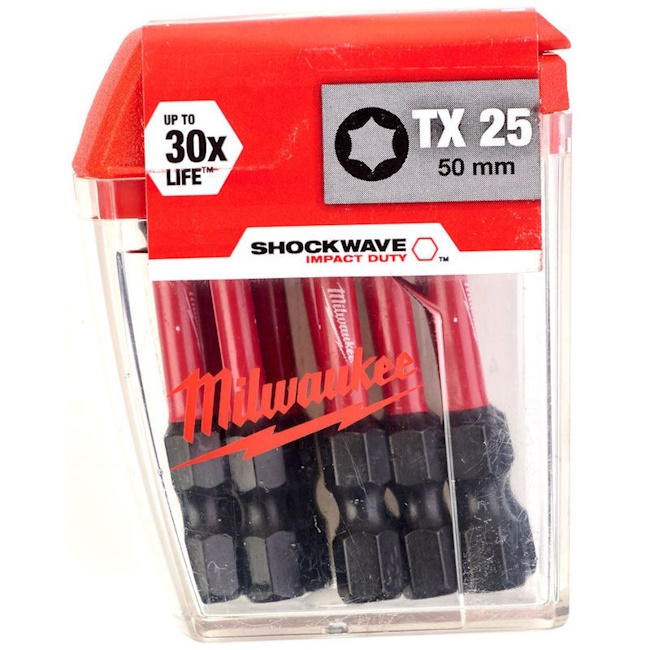 Milwaukee bitovi TX25x50mm set 10/1 4932430882 Milwaukee bitovi TX25x50mm set 10/1 4932430882