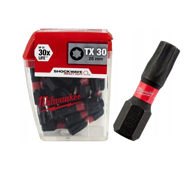 Milwaukee bitsevi TX30 x 25mm 1/4” 25 kom 4932430886 