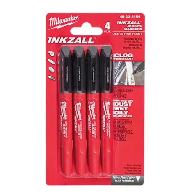 Milwaukee marker crni INKZALL™ Ultra Fine Point set 4/1 48223154