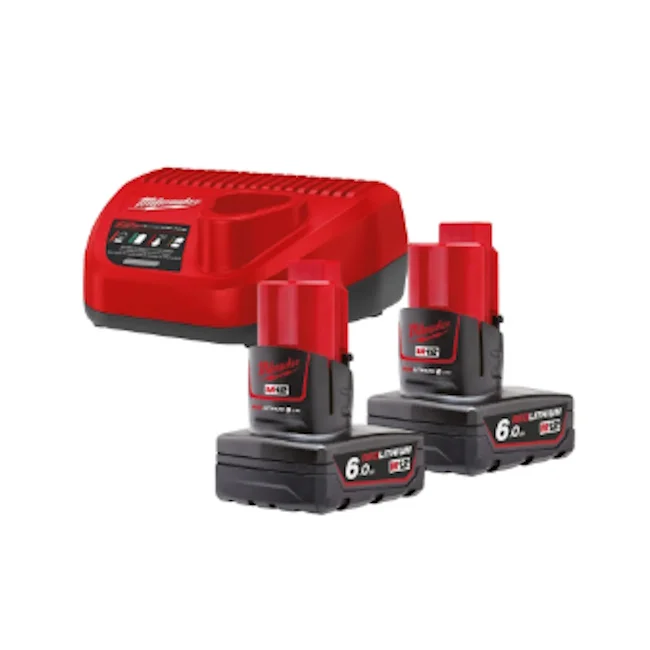 Milwaukee set 2 x baterija 6Ah + punjač 12V M12 NRG-602 4933451903