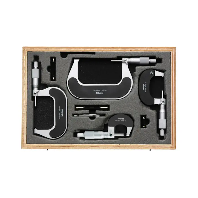 Mitutoyo garnitura mikrometara za spoljašnje merenje 0-100mm 102-911-40 Mitutoyo garnitura mikrometara za spoljašnje merenje 0-100mm 102-911-40