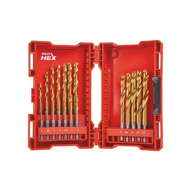 Milwaukee udarne burgije za metal 2-10mm sa Hex prihvatom 1/4” set 19/1 48894760 Milwaukee udarne burgije za metal 2-10mm sa Hex prihvatom 1/4” set 19/1 48894760